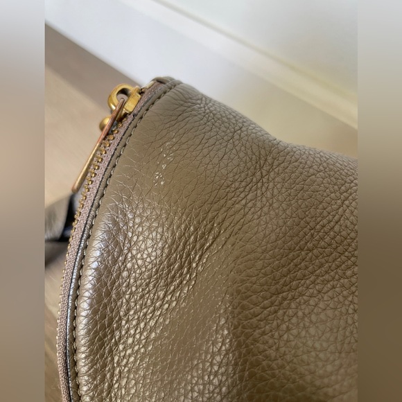 Marc by Marc Jacobs Natasha Taupe Leather Bag with Gold Plaque - Picture 8 of 16
